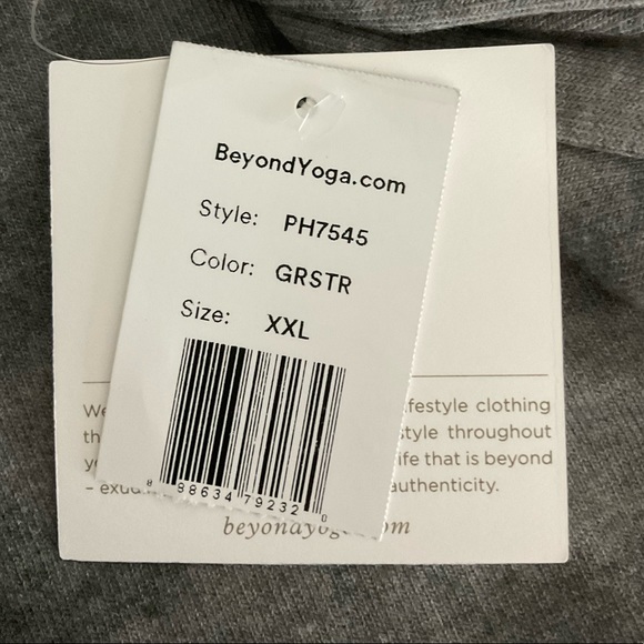 Beyond Yoga Hacci Raglan Pullover Gray Striped - Picture 6 of 9